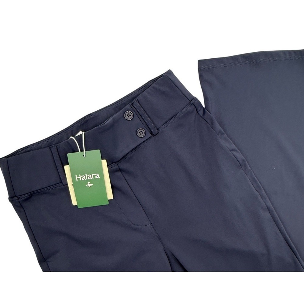 Halara Wide Leg Pants XS Regular Navy Blue‎ Stretch Pull On Athleisure Yoga NWT